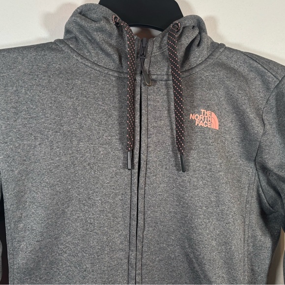 The North Face Women’s Full Zip Hoodie Small Gray Pink Logo Lightweight Jacket - Picture 2 of 11